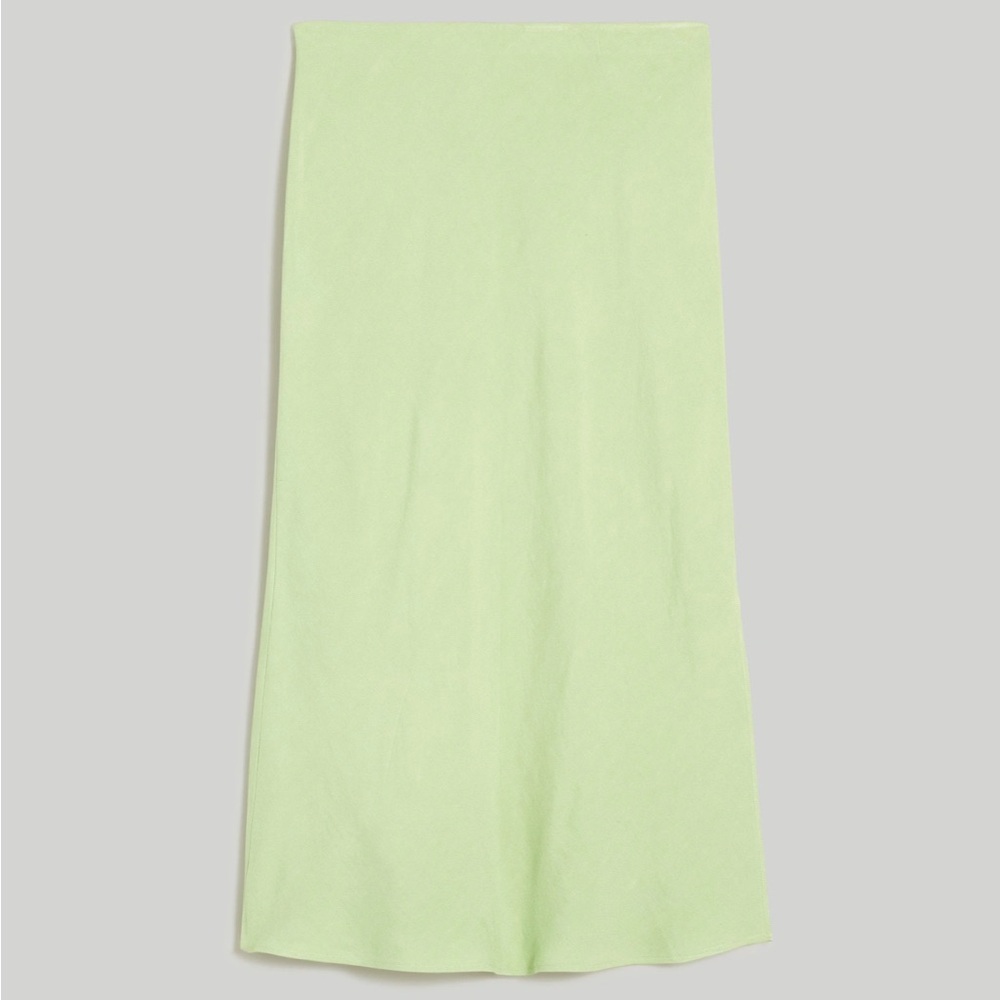 The Layton Midi Slip Skirt Green